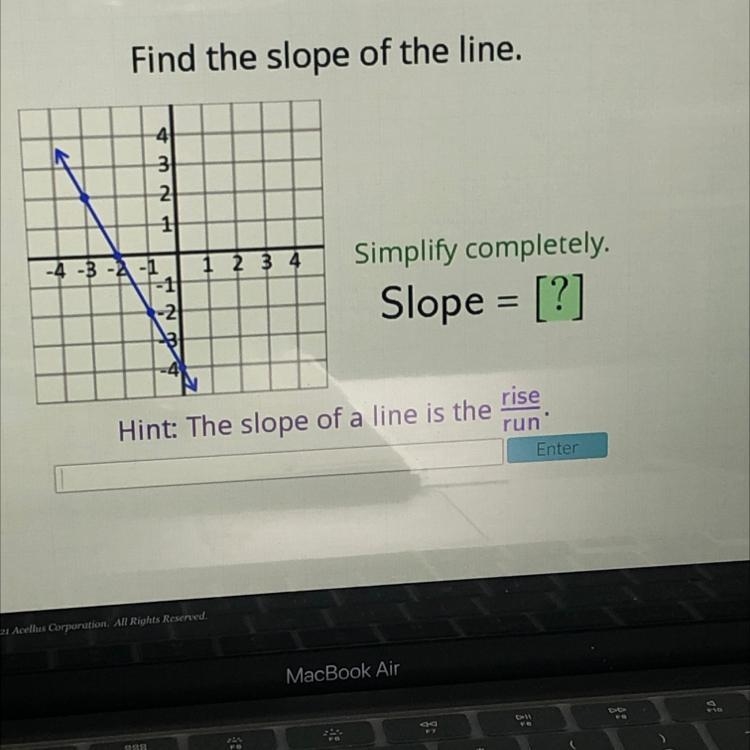 Find the slope of the line-example-1