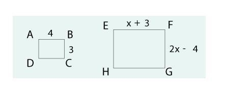 PLEASE HELP, SHREK WILL GRANT YOU INFINITE IMMORTALITY!!! Find the value of x. ABCD-example-1