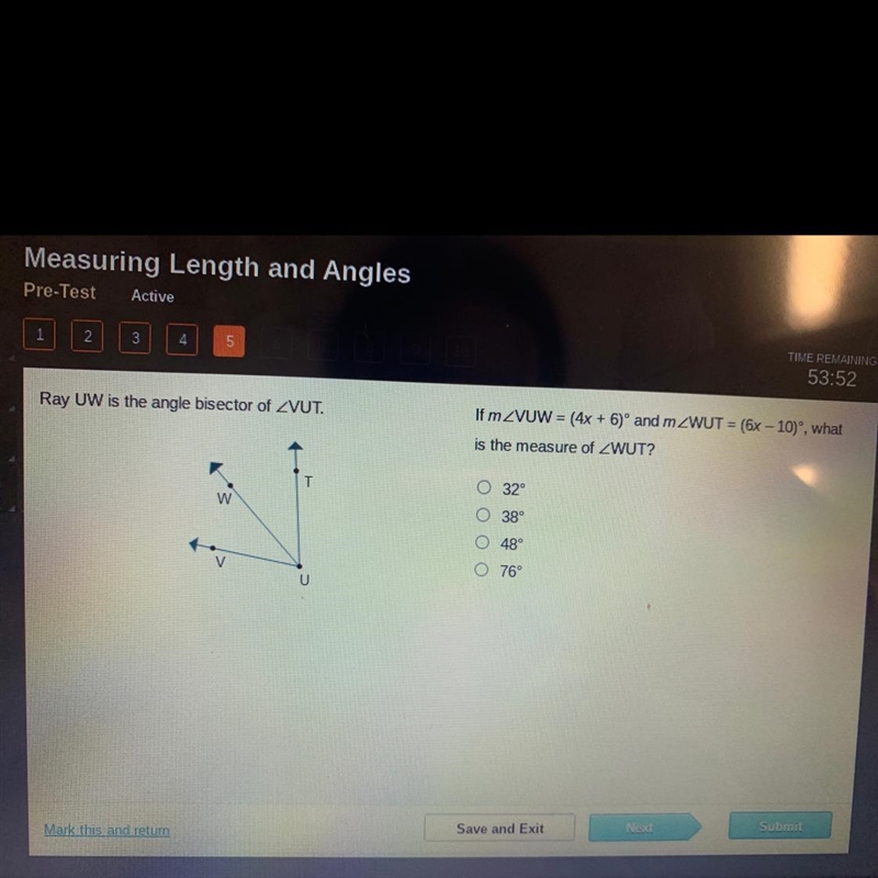 What is the measure of WUT?-example-1