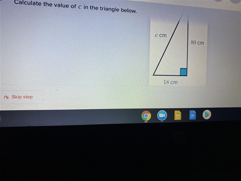 Calculate the value of C in the triangle below-example-1