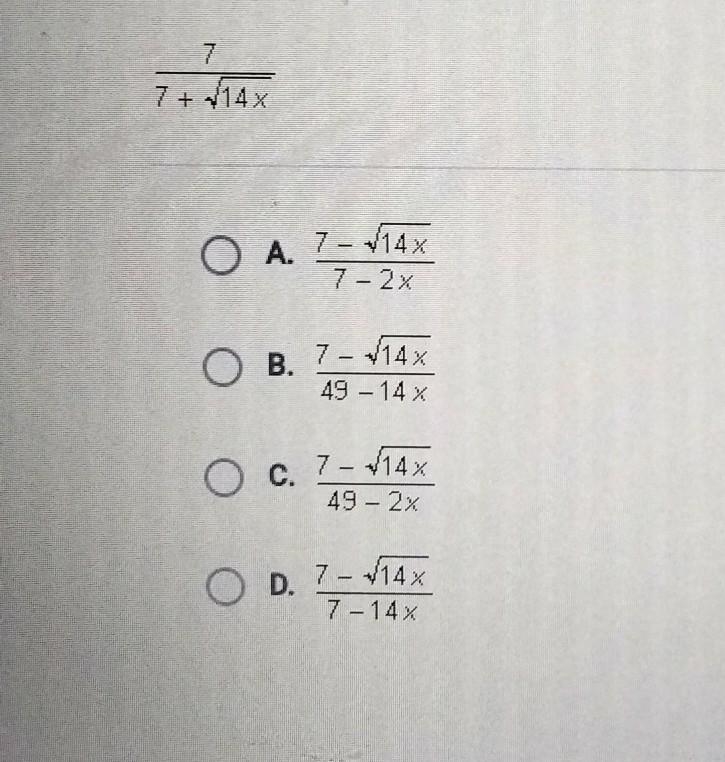 Which choice is equivalent to the fraction below when x is an appropriate value? Hint-example-1