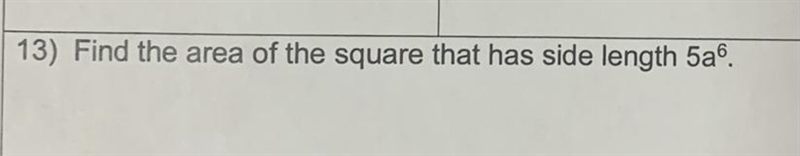 PLEASE HELP!! Find the area of the square-example-1