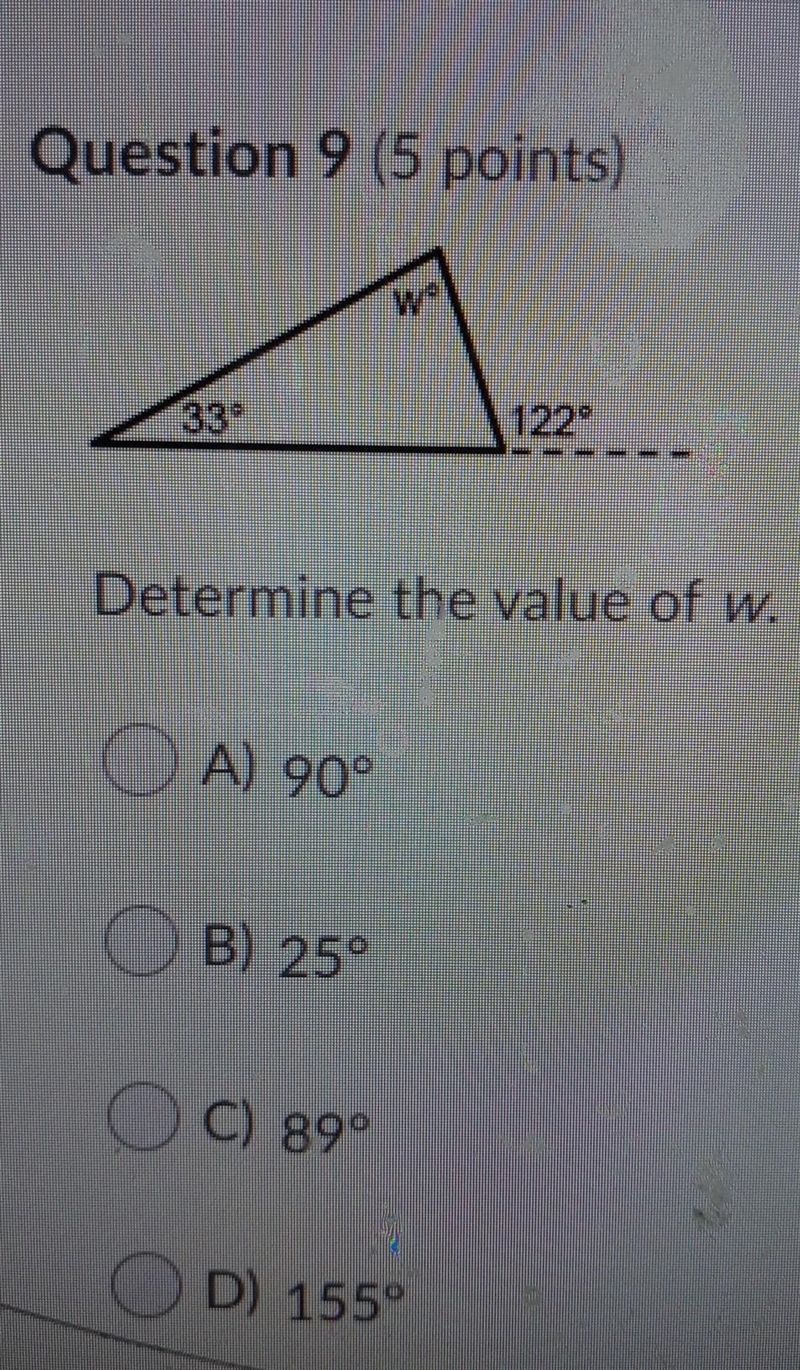 Determine the value of w ​-example-1