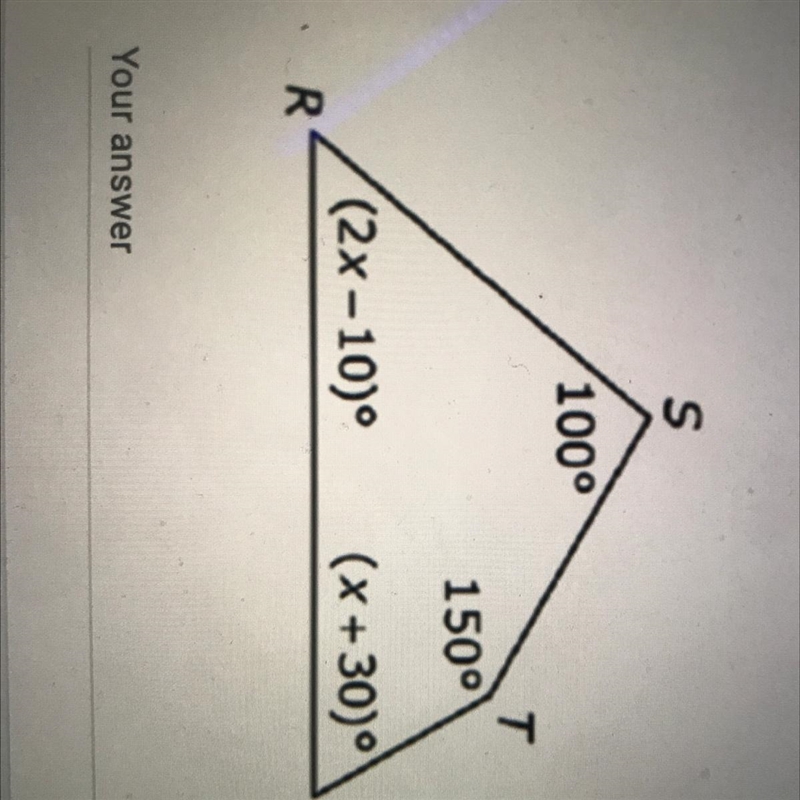 Given quadrilateral RSTU, what is the measure of angle R? HELPPPPPPP PLEASEEEEE!!!!!!-example-1