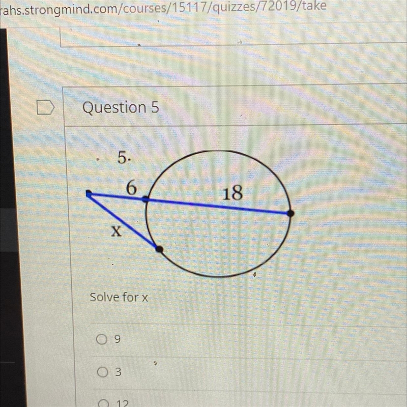 Solve for x 9 3 12 11-example-1