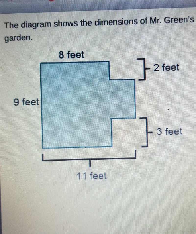 The diagram shows the dimensions of Mr. Green's garden. A bag of fertilizer costs-example-1