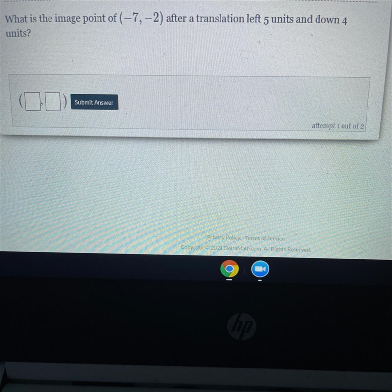 What is the image point of ( – 7,-2) after a translation left 5 units and down 4 uits-example-1