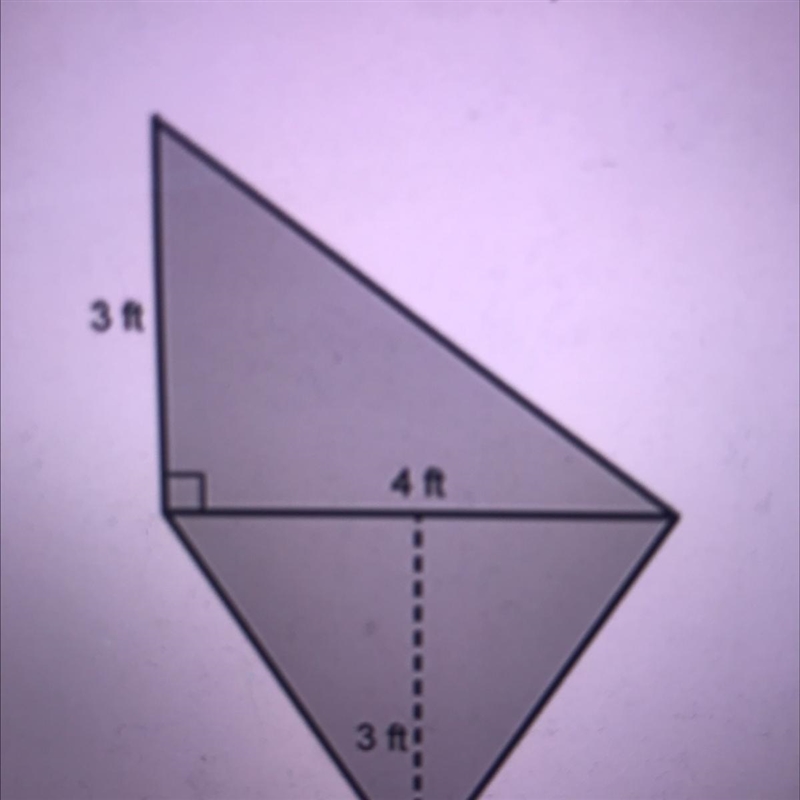 What is the area of this quadrilateral? 315 47 O A. 12 square feet ОО B. 16 square-example-1