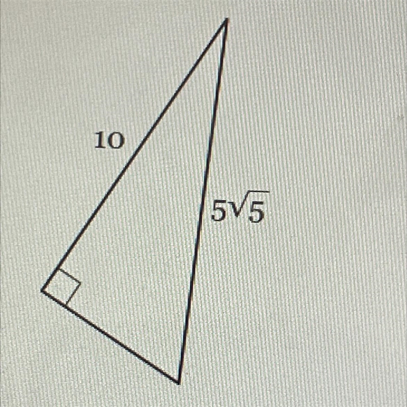 Find the length of the third side. If necessary, write in simplest radical form-example-1