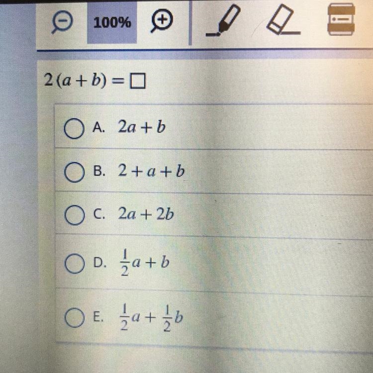 2(a + b)= Helppp meee pleaseeeeee-example-1