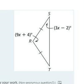 In a math final please help asap find the angle r show ur work-example-1