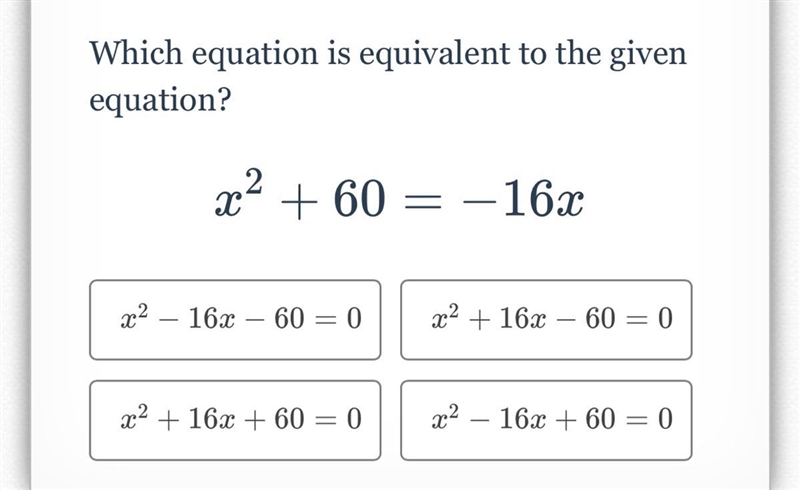 Which equation is equivalent to the given equation? If anyone can help it means a-example-1