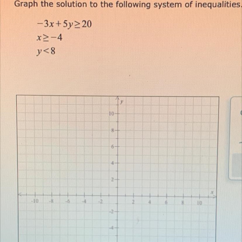 I need help finding the system of inequalities!-example-1