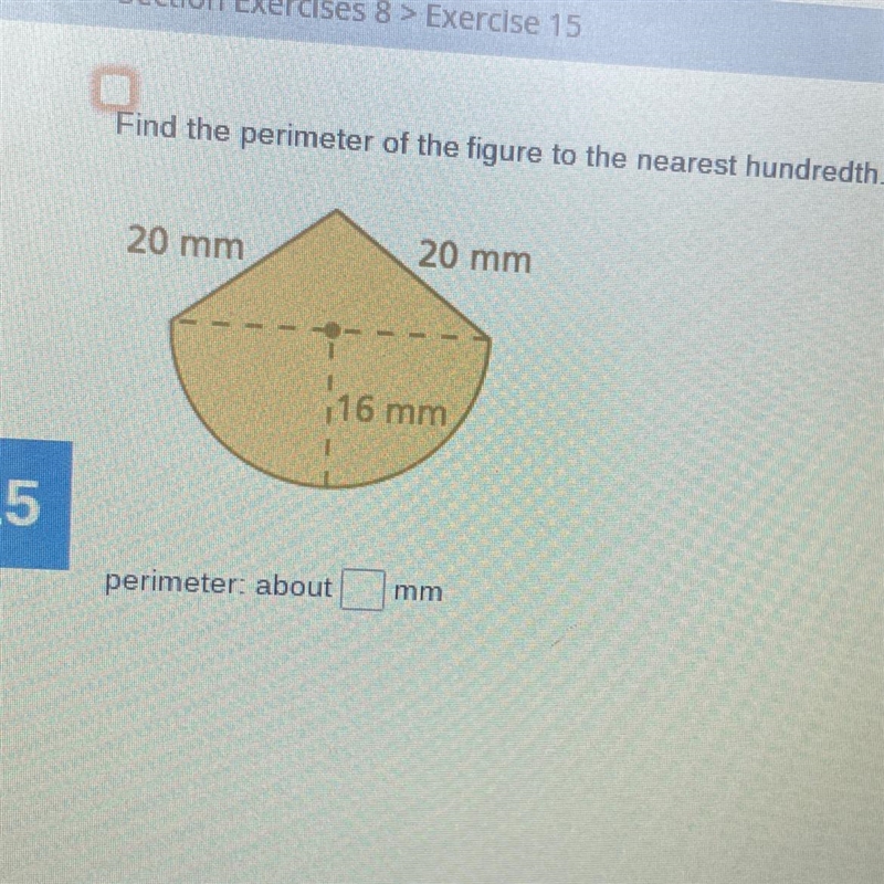 Find the perimeter of the figure to the nearest hundredth. (includes picture)-example-1