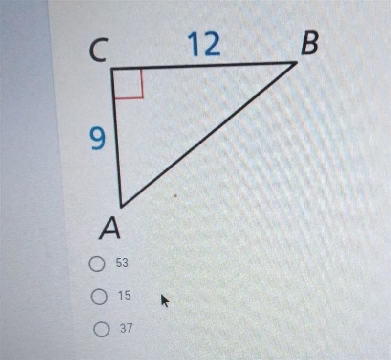 Find the measure of angle A. Round your answer to the nearest whole number​-example-1