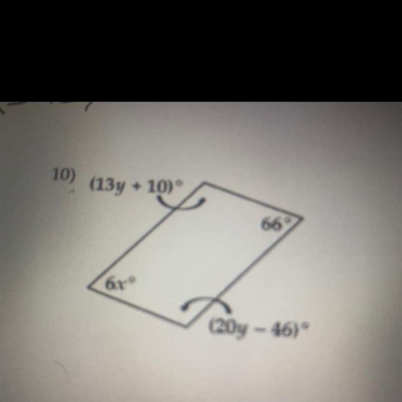 Find the value of each variable in the parallelogram?-example-1