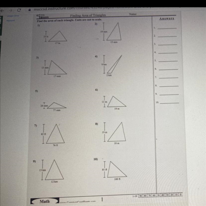 Finding area of triangles-example-1