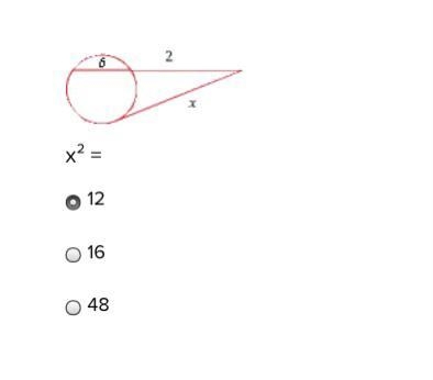 What’s the answer? x² = 12 16 48-example-1