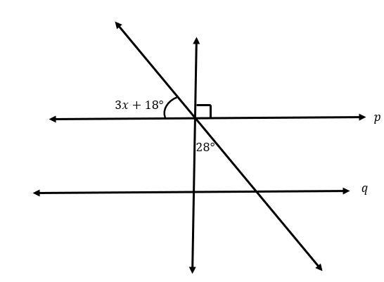 Im giving 20 points, can someone help? In the diagram below line p is parallel to-example-1