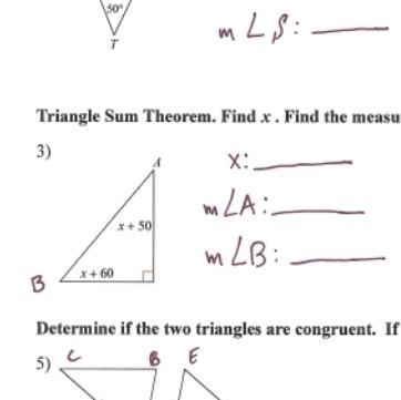 Find the measure of the given angles. Show work!!-example-1