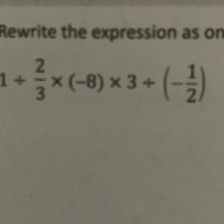 Rewrite the expression as only multiplication and evaluate. 2 1 --example-1