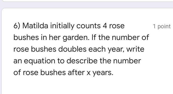 Answer choices: y=2(4)^x y=2x+4 y=4(2)^x y=4x+2 help will be nice tyyy:))-example-1