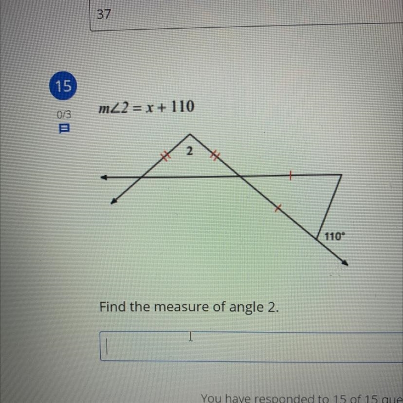 Find the measure of angle 2.-example-1