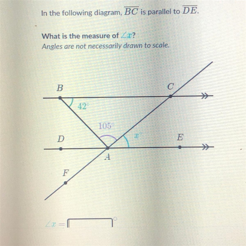 Someone please help! what is the measure of x?-example-1