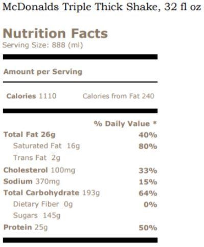 How many grams of carbohydrates would you take in if you split this shake with a friend-example-1