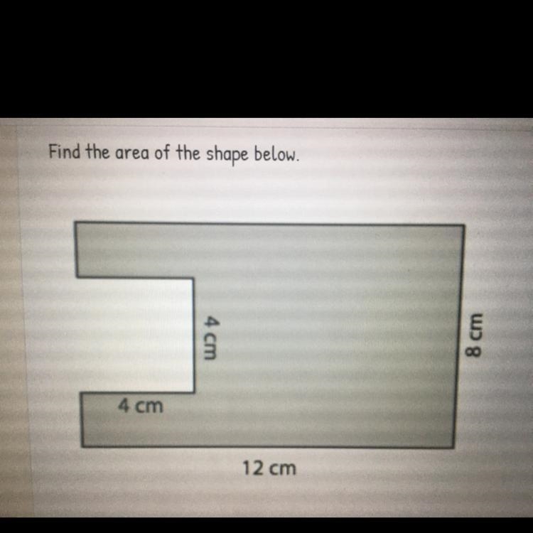 Find the area of the shape below-example-1