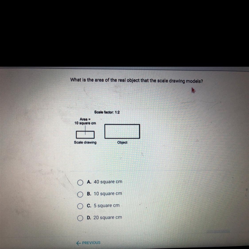 NEED HELP ASAP What is the area of the real object that the scale drawing models? Scale-example-1