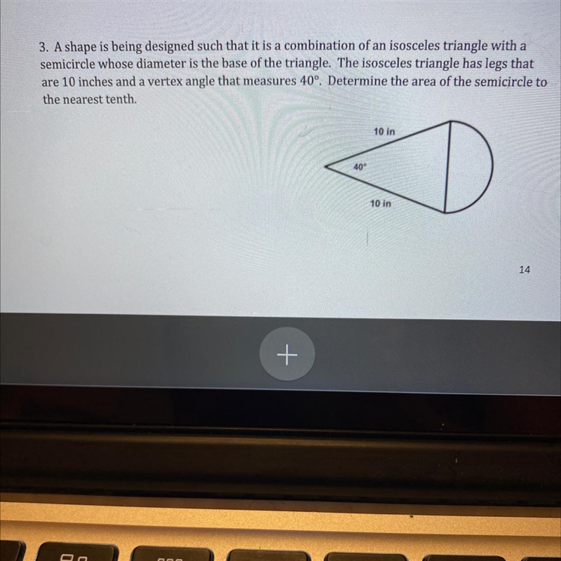 A shape is being designed such that it is a combination of an isosceles triangle with-example-1