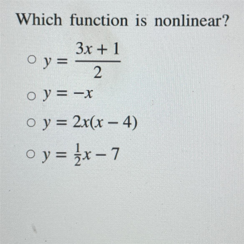 Which function is nonlinear-example-1