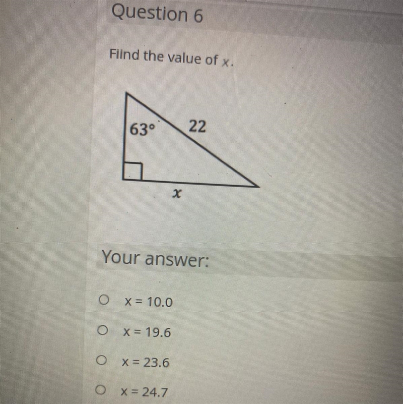 Fiind the value of x. 63° 22-example-1