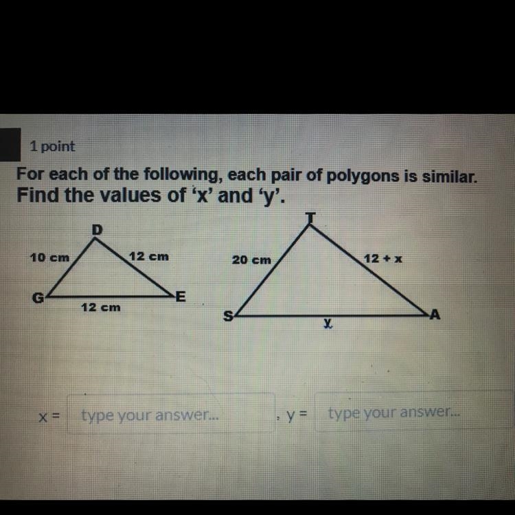 10 cm 12 cm 20 cm 12 + x G 12 cm A X-example-1