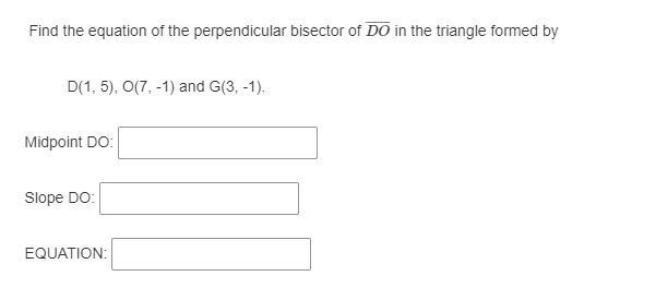 Answer the questions about the perpendicular bisector below.-example-1