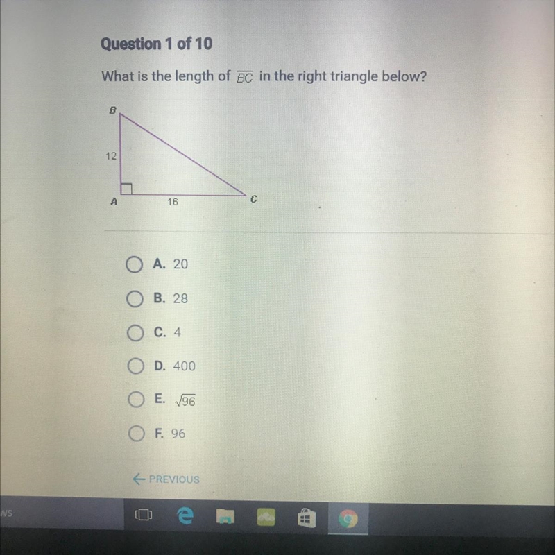 What is the length of BC in the right triangle below?-example-1