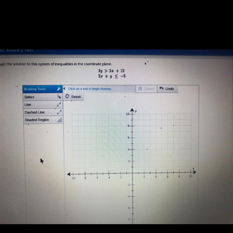 PLEASE PROVIDE A PICTURE graph the solution to this system of inequalities in this-example-1