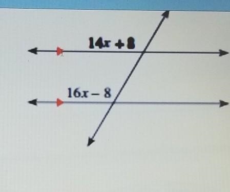 can someone plzz help . Write and solve an the equation to find the value of x and-example-1