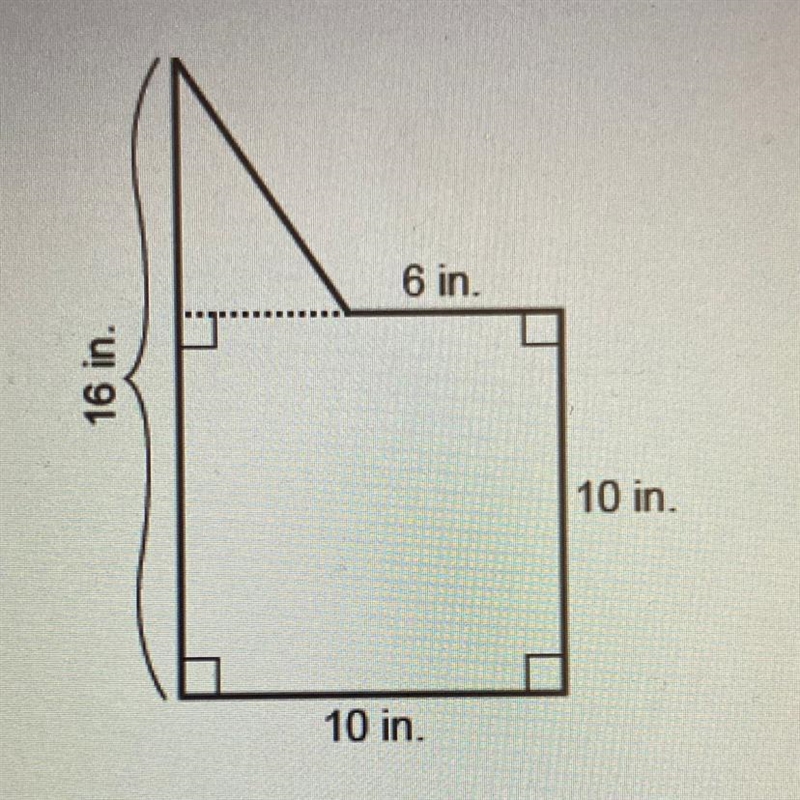 Calculator What is the area of the figure? 6 in. Enter your answer in the box. 16 in-example-1