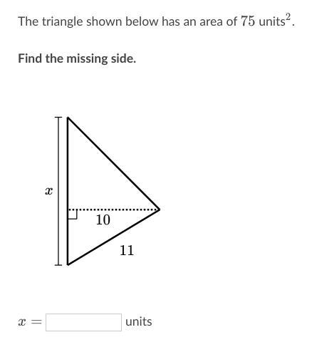 Find the missing side of the triangle :)-example-1