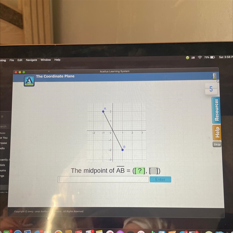 The midpoint of AB = ([?], [ ])-example-1