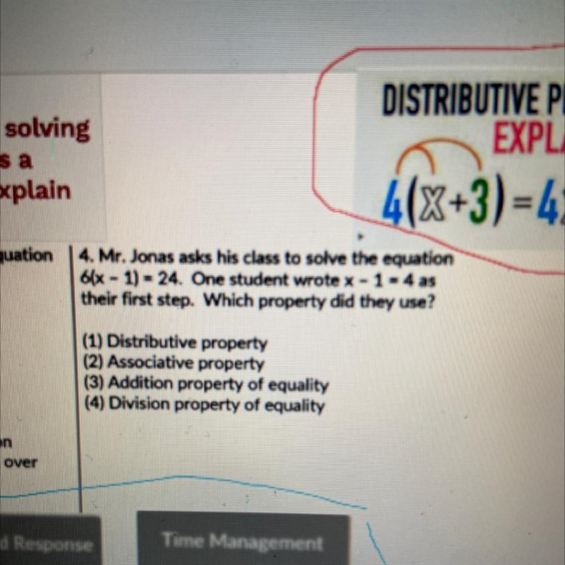 GELPPPPPP (1) Distributive property (2) Associative property (3) Addition property-example-1