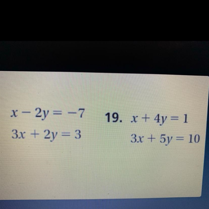 Solve the system by elimination *hint your answer will be an ordered pair-example-1