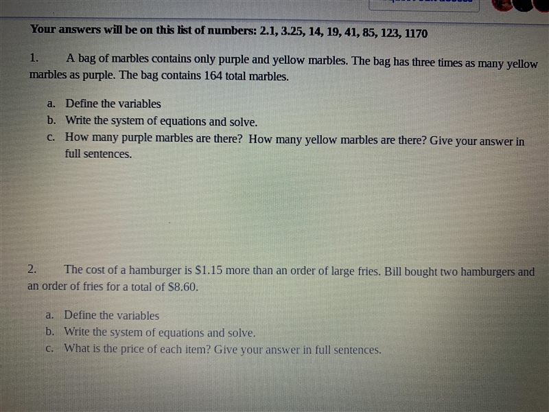 Can someone answer 1 and 2 they both have a part ABC-example-1