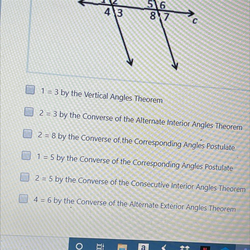 1. Savannah is trying to justify to her geometry class that the 2 lines she drew, line-example-1