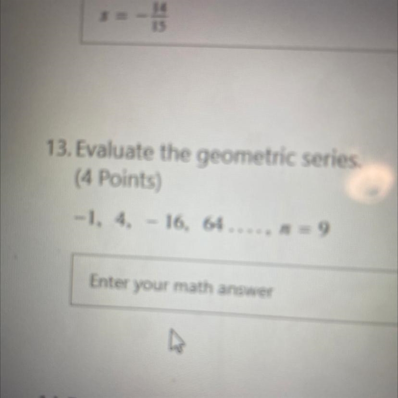 Evaluate the geometric series-example-1