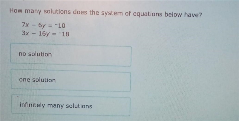 How many solutions does the system pf equations below have?​-example-1