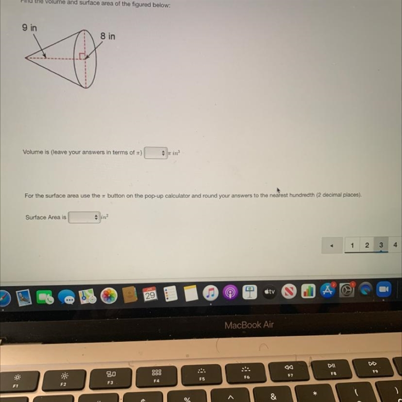 Find volume and surface area-example-1