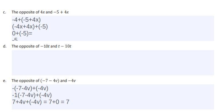 Please help! Write the sum, and then write an equivalent expression by collecting-example-1